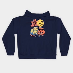 Halloween Possum | No Tricks Only Treats | Blue BG Kids Hoodie